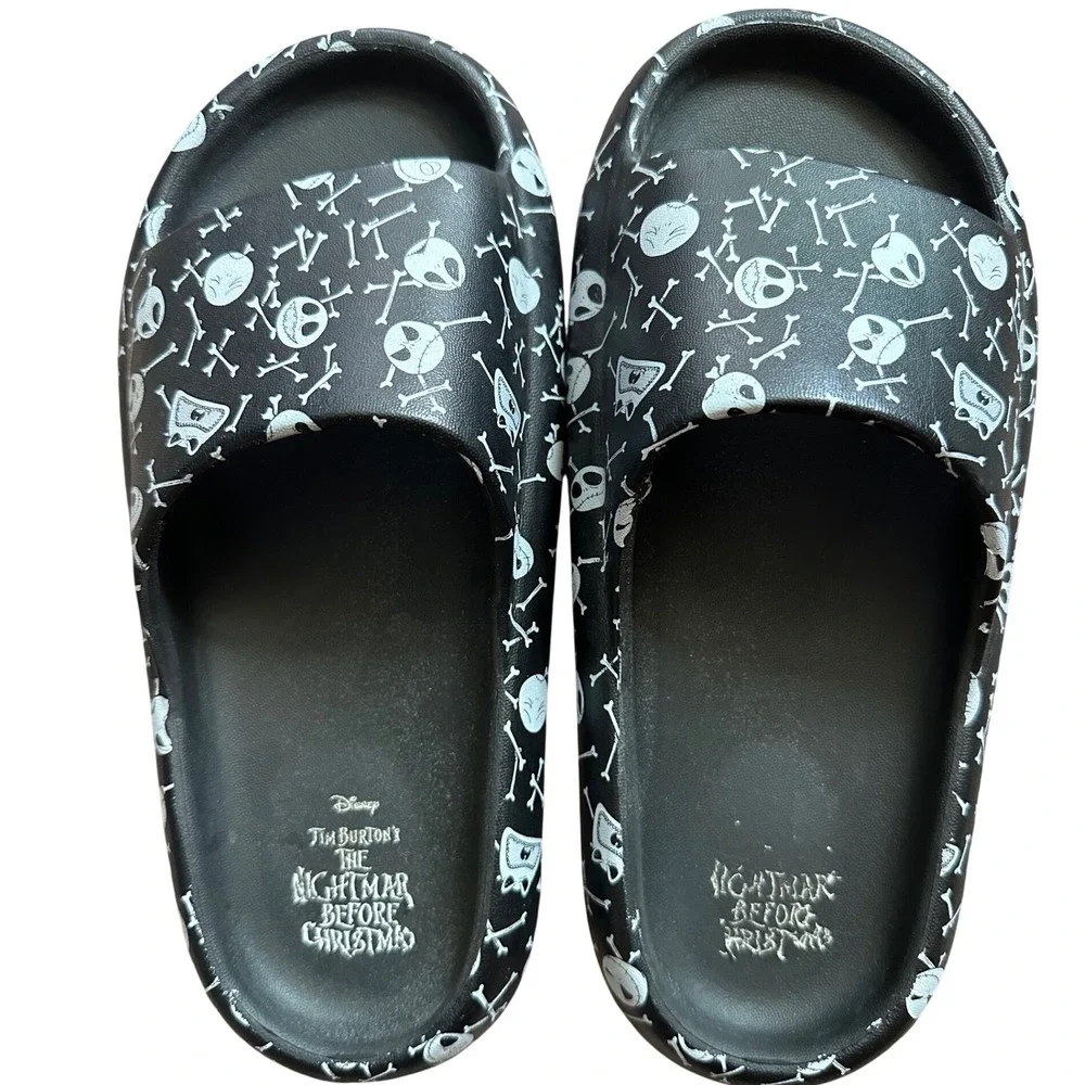 Disney Nightmare Before Christmas Jack Skellington Slides Ground Up Mens 9 Black